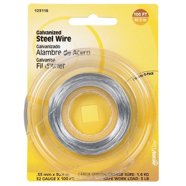 Hillman HILLMAN 100 ft. L Galvanized Steel 32 Ga. Wire, PK10 123118-N - main
